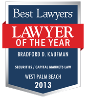 Lawyer of the Year Badge - 2013 - Securities / Capital Markets Law