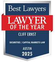 Lawyer of the Year Badge - 2025 - Securities / Capital Markets Law