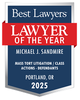 Lawyer of the Year Badge - 2025 - Mass Tort Litigation / Class Actions - Defendants