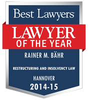 Lawyer of the Year Badge - 2014-15 - Restructuring and Insolvency Law
